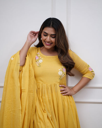 "Yellow Kurta with Pant Set: Vibrant Elegance for Every Occasion"