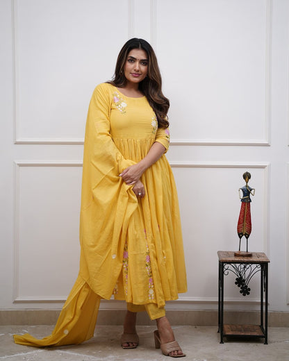 "Yellow Kurta with Pant Set: Vibrant Elegance for Every Occasion"