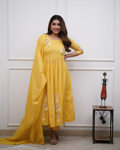 "Yellow Kurta with Pant Set: Vibrant Elegance for Every Occasion"