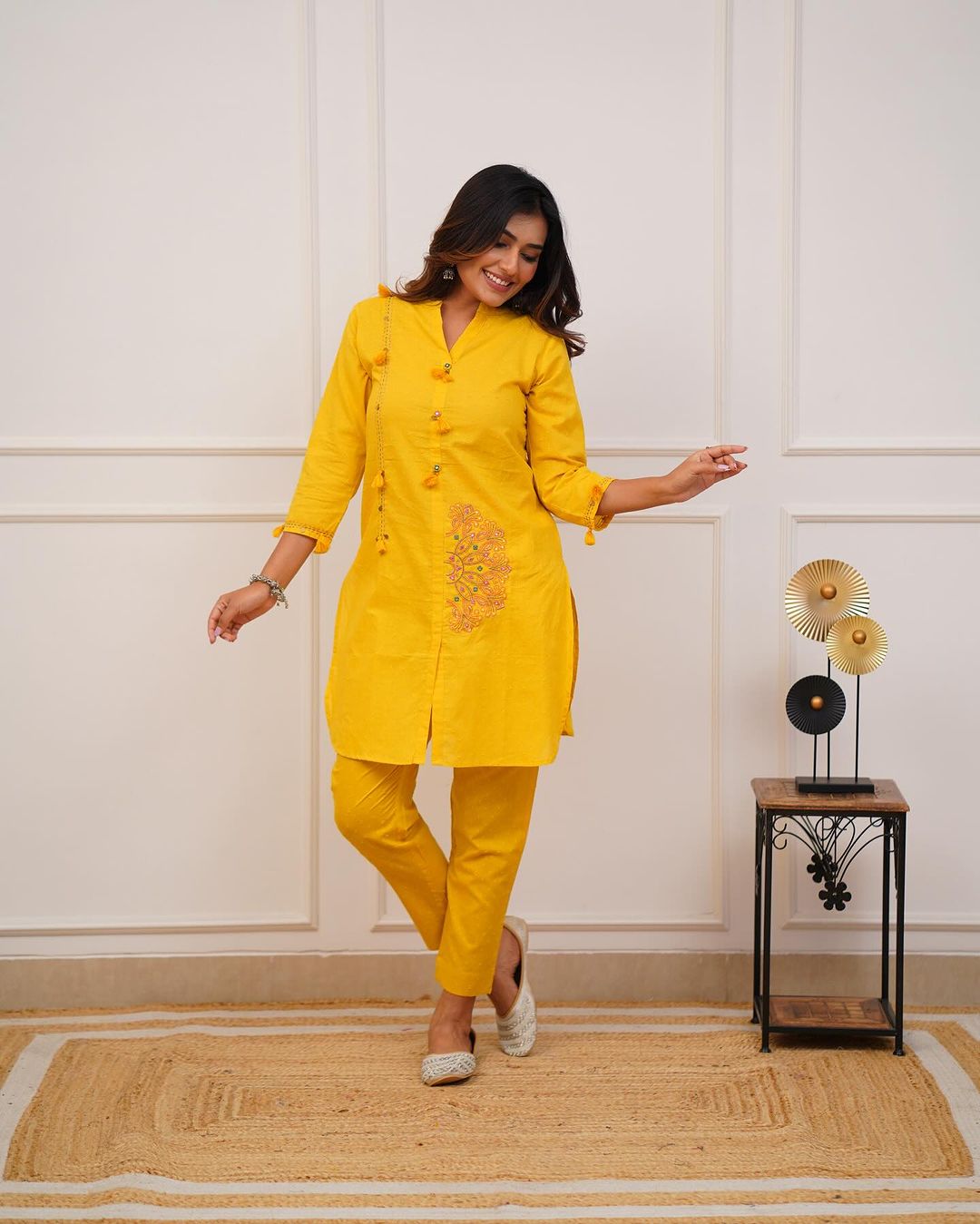 "Classy & Elegant: New Embroidered Cotton Dubby Set – 2 Pieces"