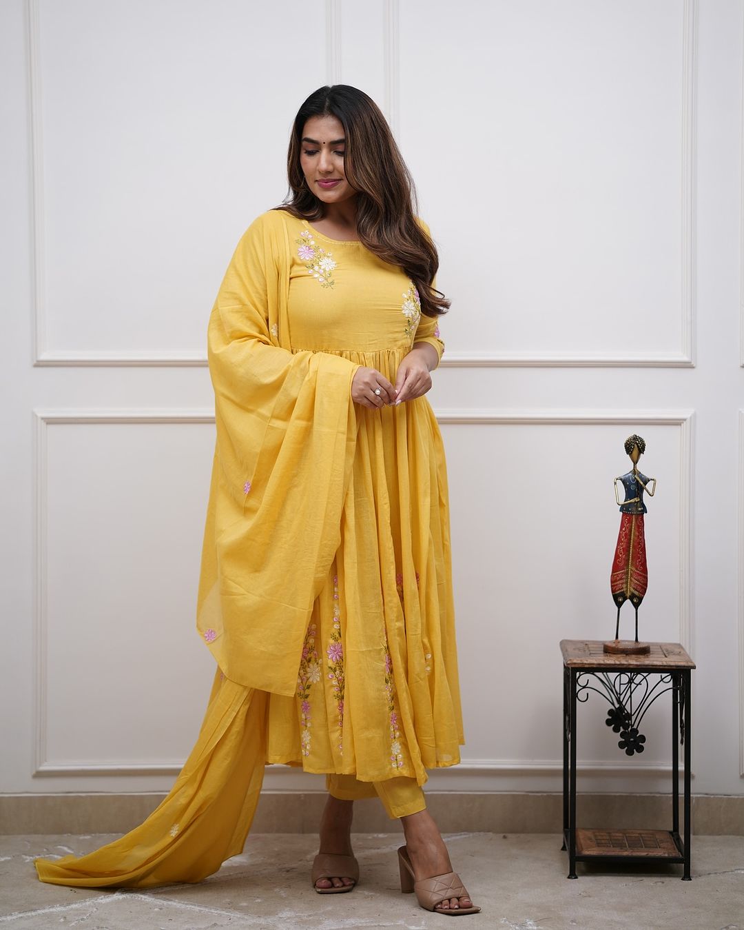 "Yellow Kurta with Pant Set: Vibrant Elegance for Every Occasion"