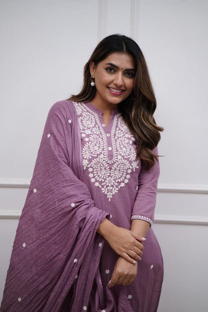 Purple Kurta-Pant Set for a Stylish Look