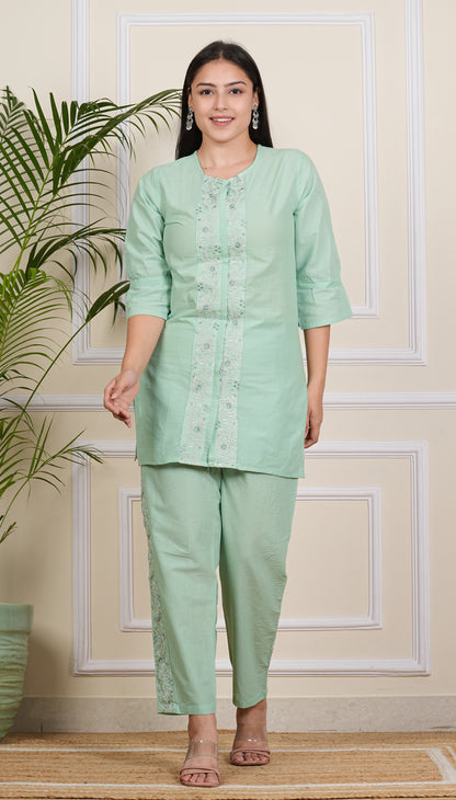 "Chic Comfort: Women's Rayon Cord Set"