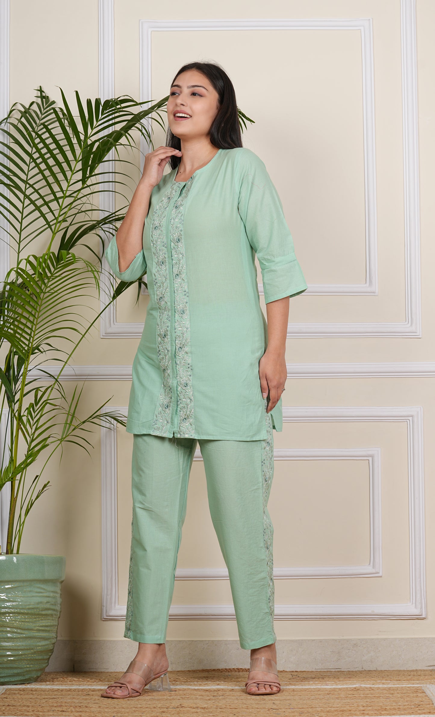 "Chic Comfort: Women's Rayon Cord Set"