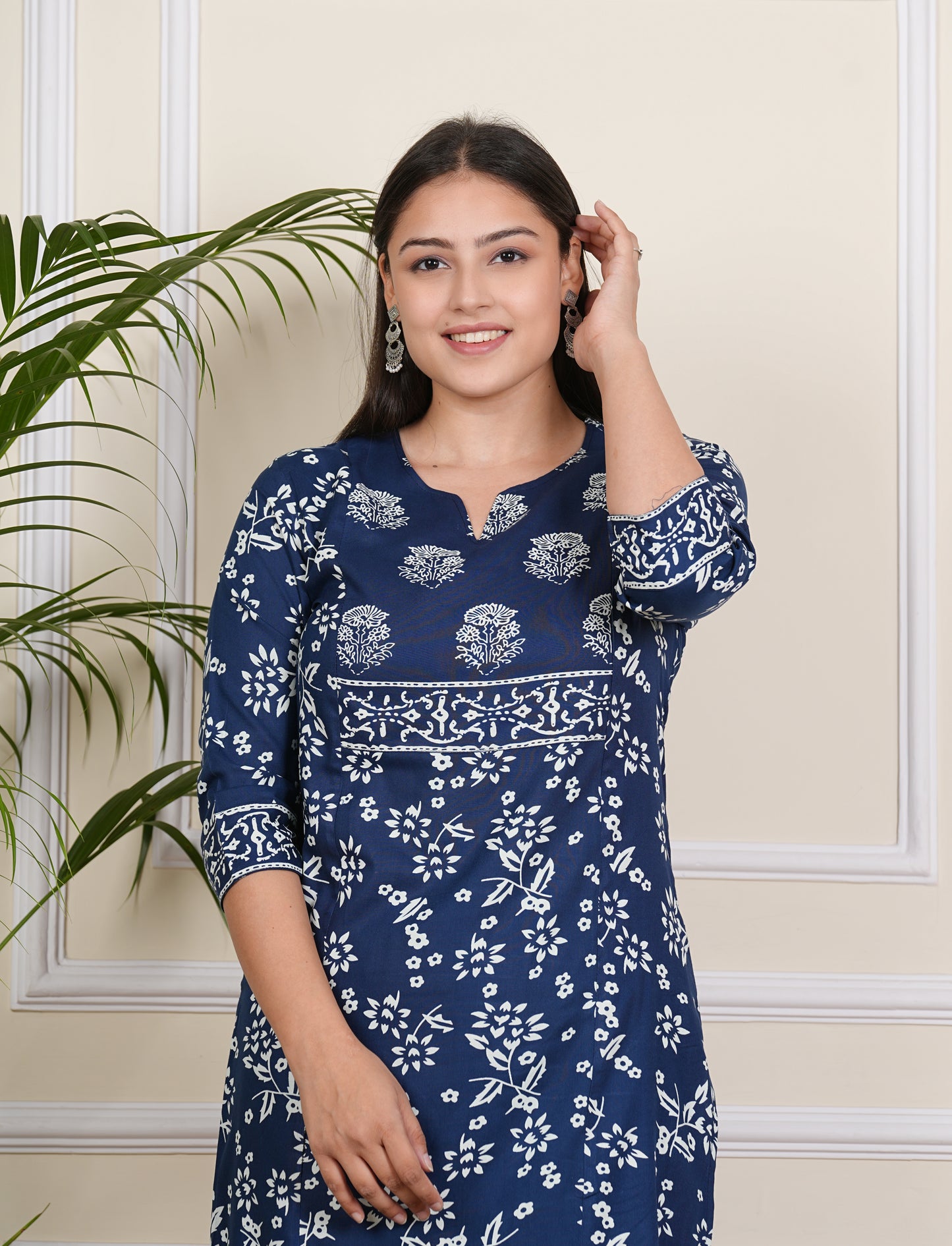 "Elegant blue Kurta Pant Rayon Set for Effortless Style"