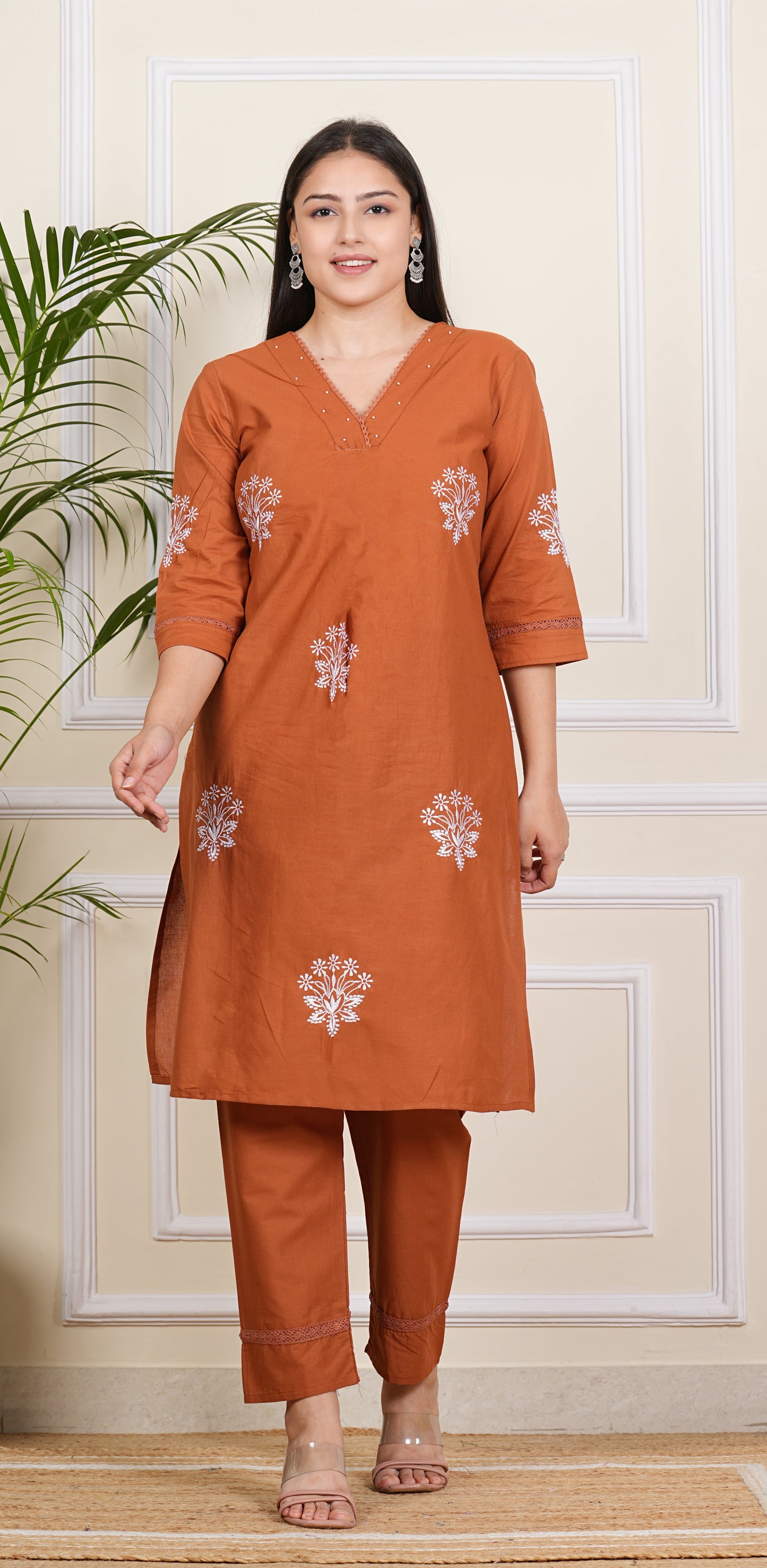 "Cotton Dreams: Palette Color Kurta Pant Set"