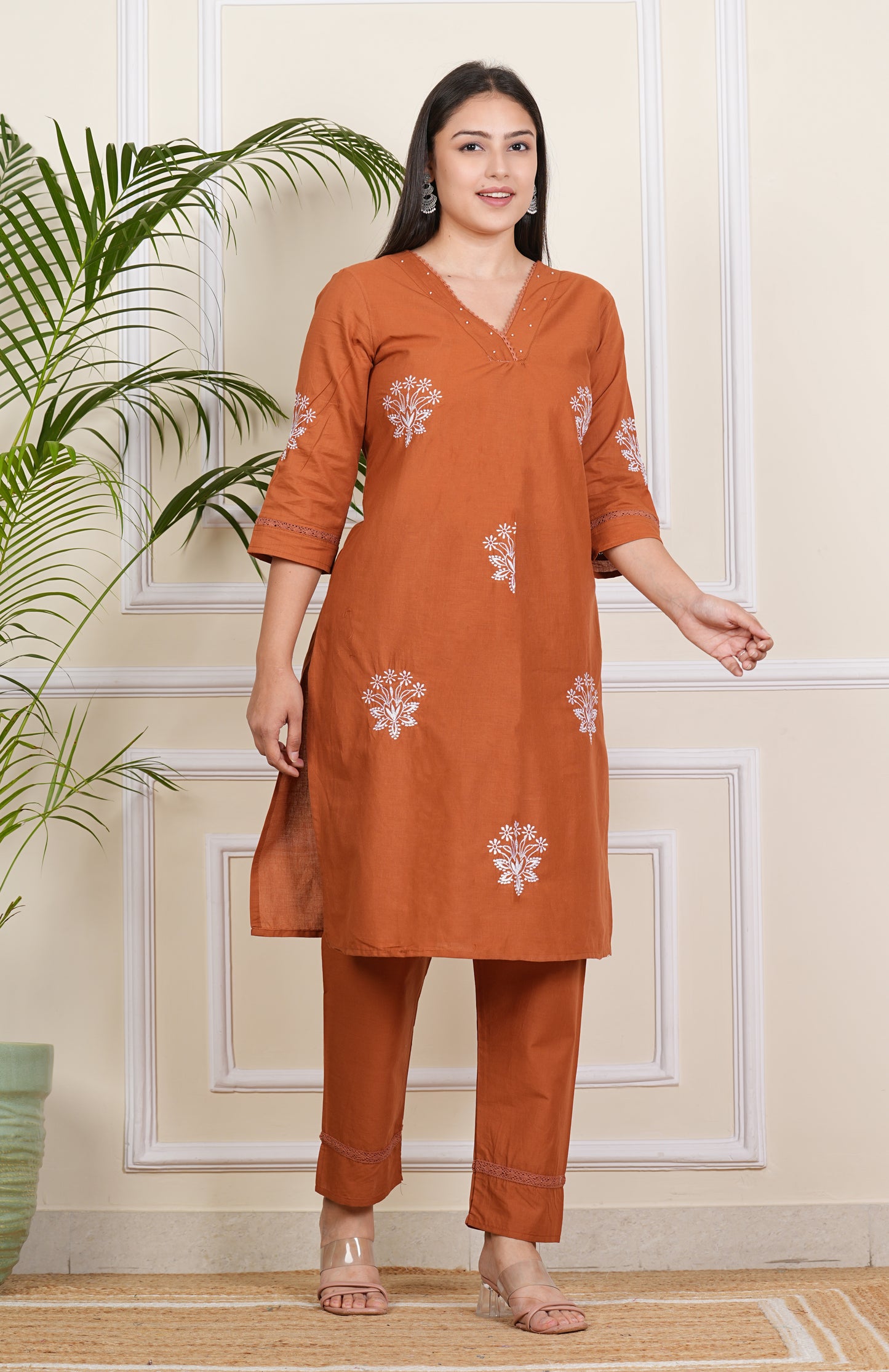 "Cotton Dreams: Palette Color Kurta Pant Set"