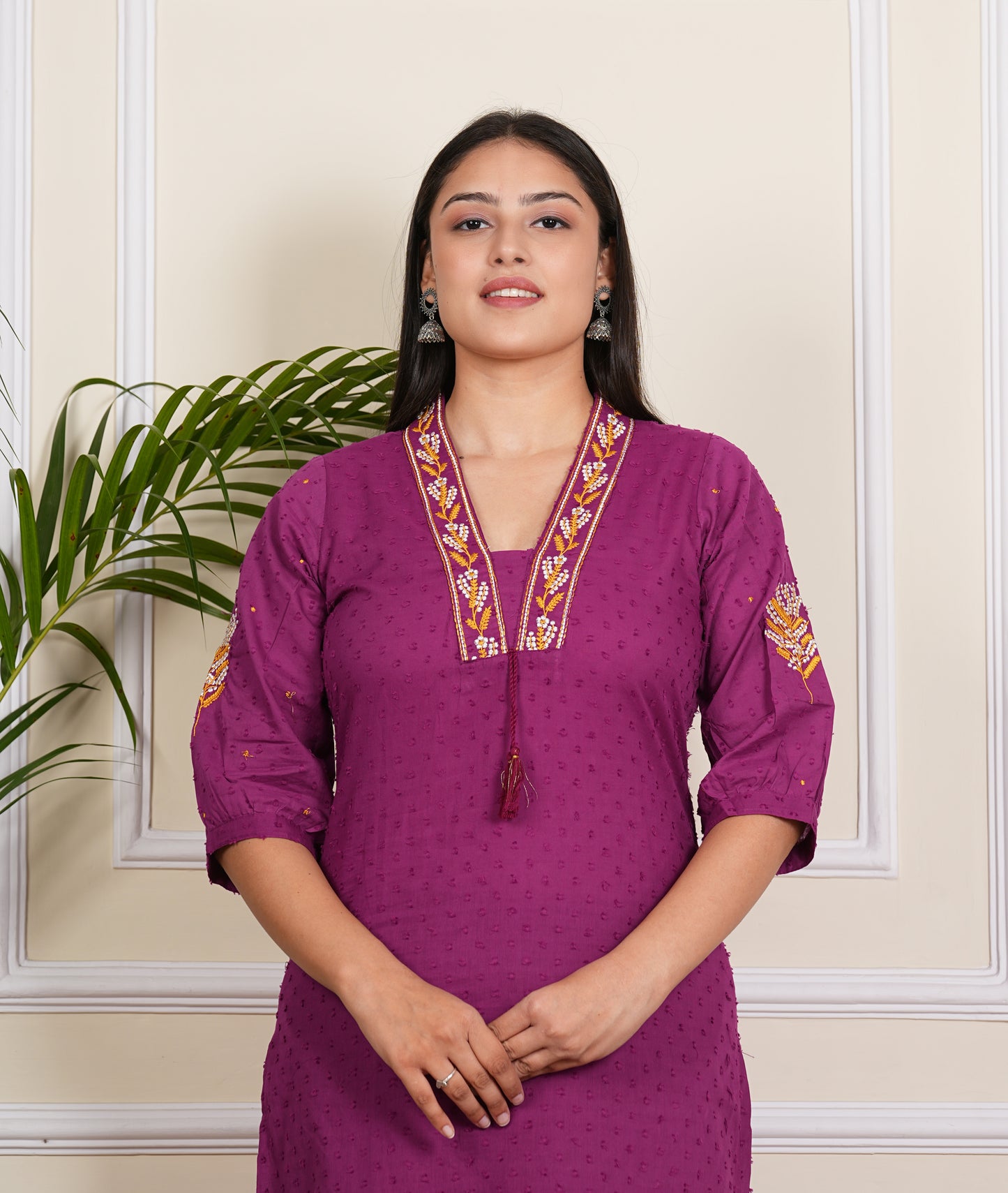 Cotton A-Line Kurta with pants