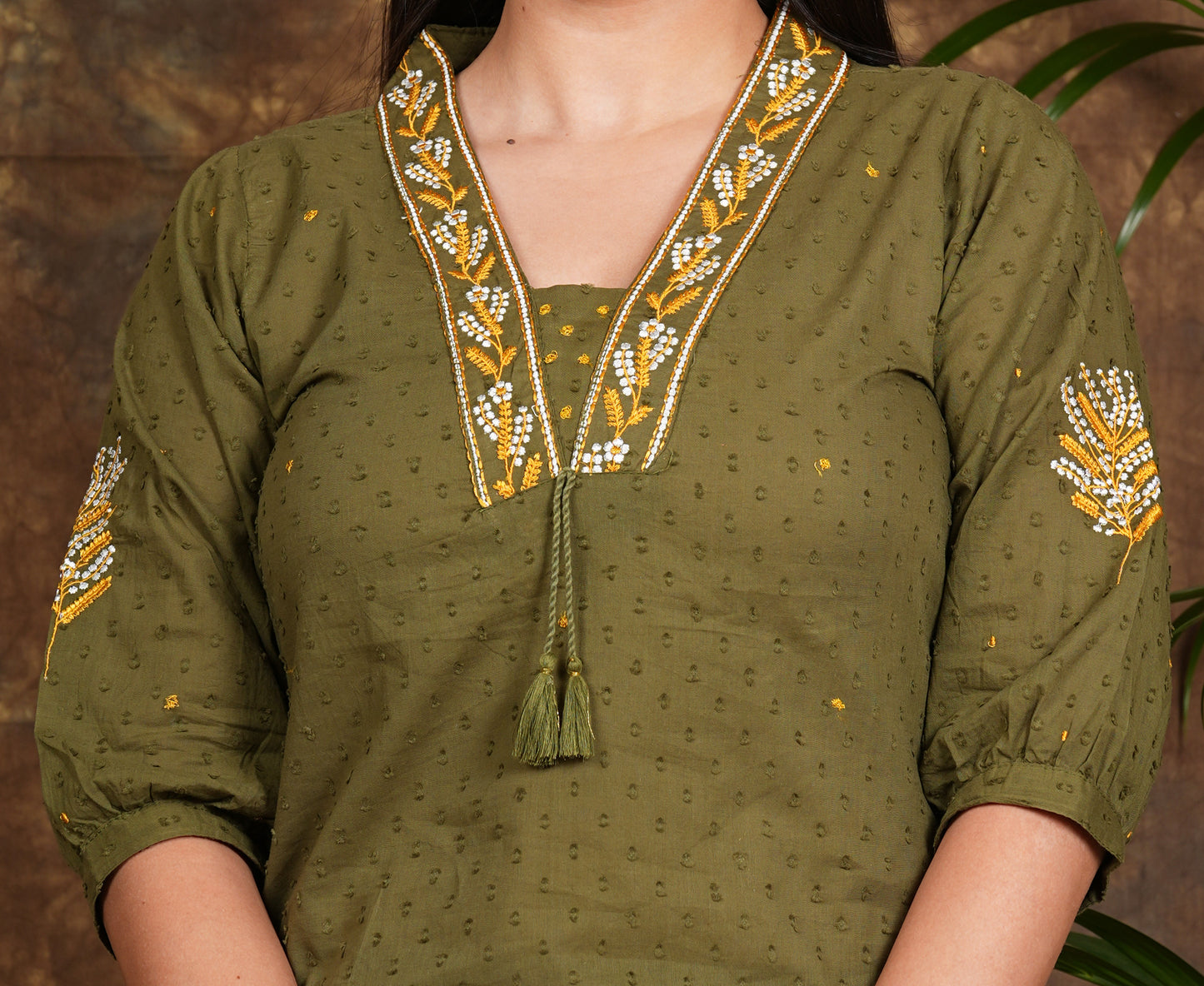 Cotton A-Line Kurta with pants