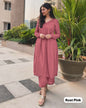 LIBASRACHNA Chic Comfort: Rayon Kurti & Pant Ensemble