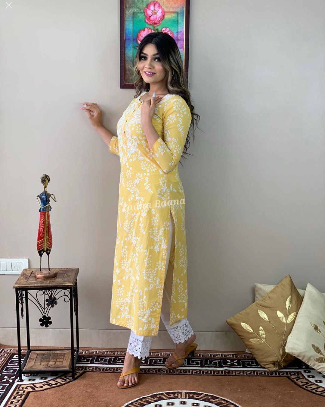 Yellow Kurta and Pant Set – Radiant Festive Wear"