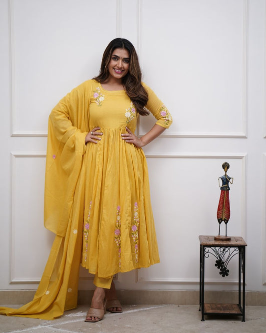 "Yellow Kurta with Pant Set: Vibrant Elegance for Every Occasion"