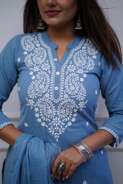 Blue Color Kurta with Pant Set: Traditional Charm Meets Contemporary Style"