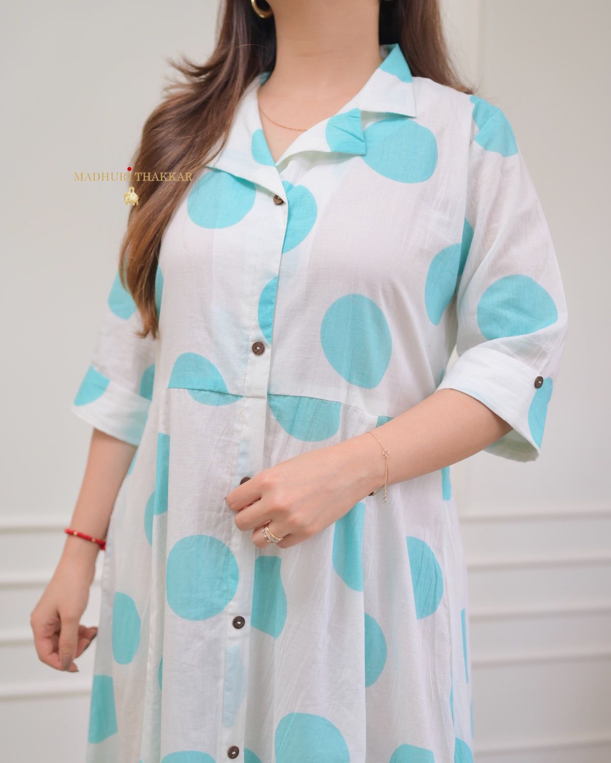 "Sky Blue A-Line Kurta with Pant Set: Elegant and Comfortable Ensemble"