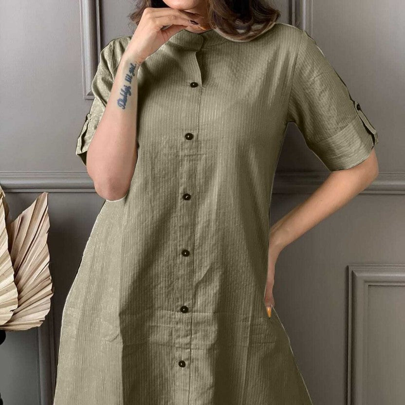 LIBASRACHNA Katha Cotton Kurta And Palazzo Set